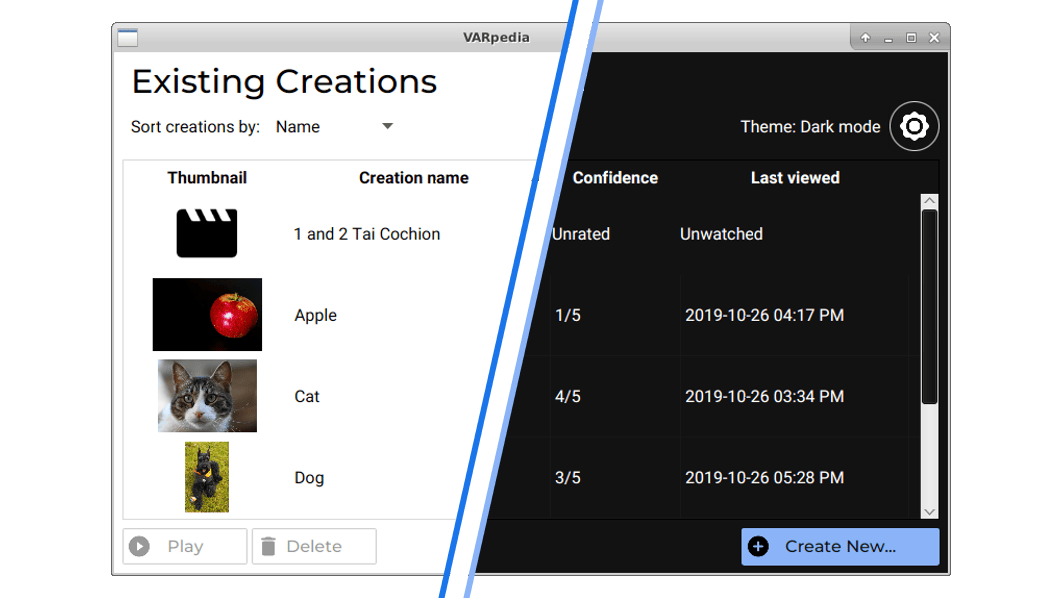 VARpedia user interface